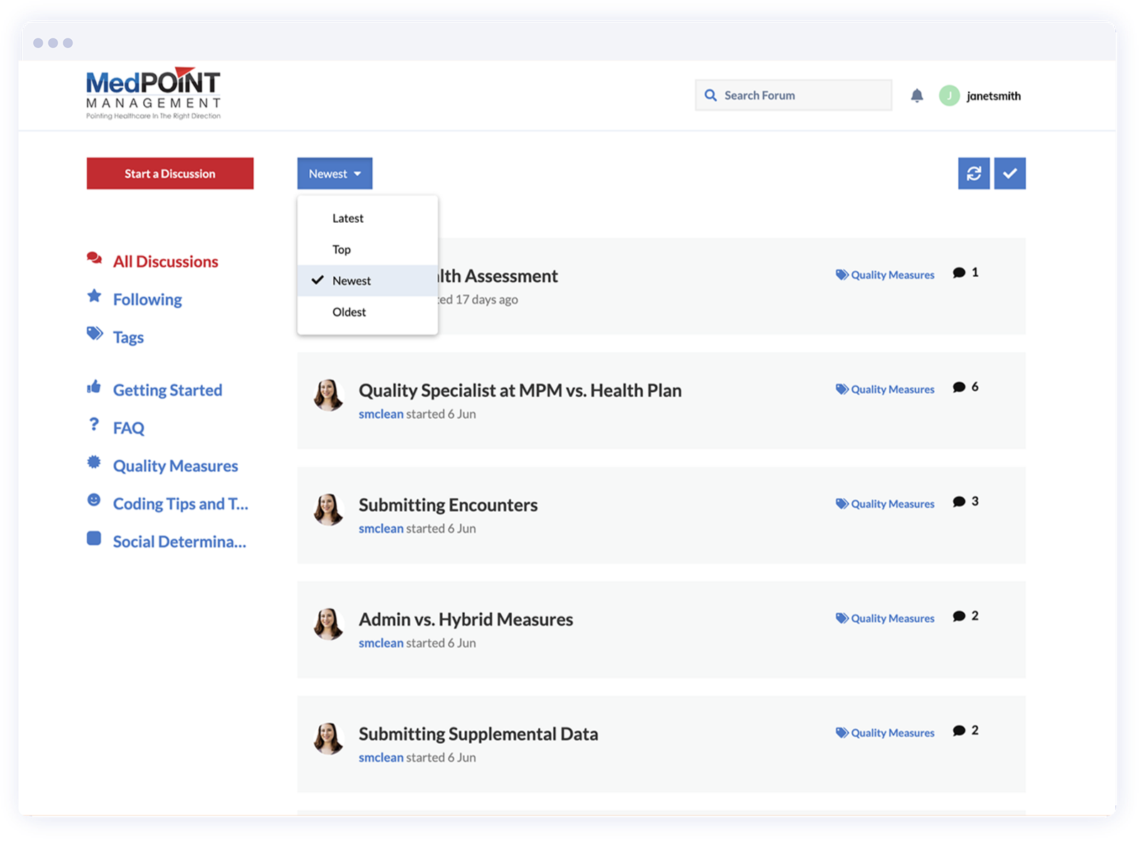 Filter and Sort Topics to Find What You Need image